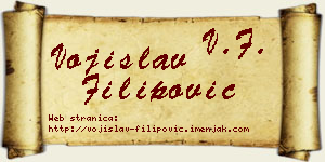 Vojislav Filipović vizit kartica